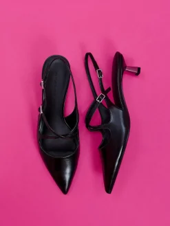 Pauline Patent Crossover Kitten Heels