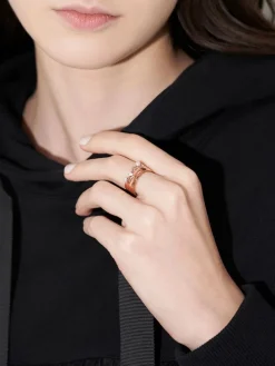 Pearl & Crystal Open-Band Ring