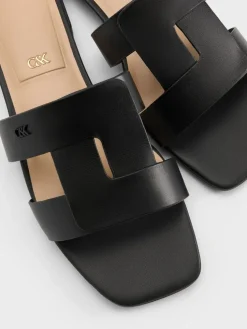Petina Leather Slide Sandals