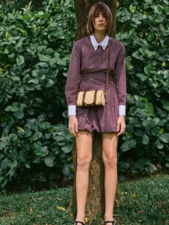 Philomena Raffia Flower Bowling Bag