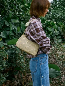 Philomena Raffia Flower Crossbody Bag