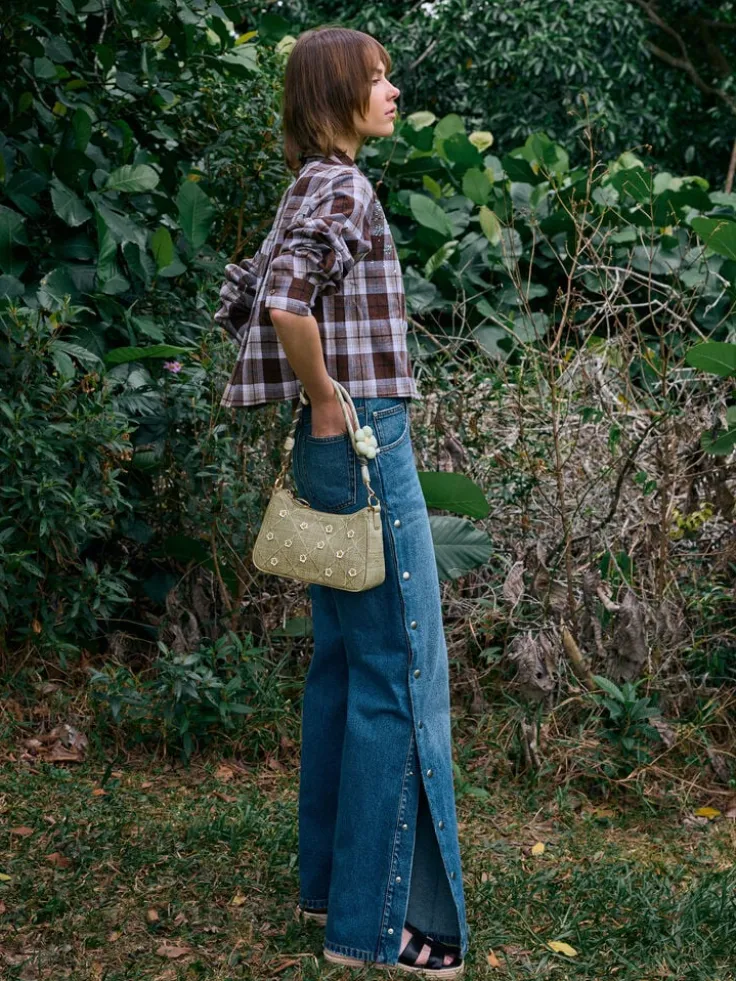 Philomena Raffia Flower Crossbody Bag