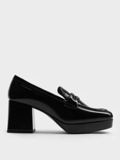 Platform Penny Loafer Pumps