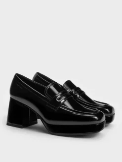 Platform Penny Loafer Pumps