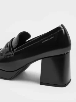 Platform Penny Loafer Pumps
