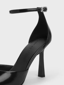 Pointed Ankle-Strap D'Orsay Pumps