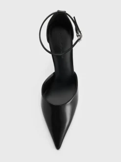 Pointed Ankle-Strap D'Orsay Pumps