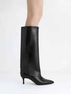 Pointed Stiletto Knee-High Boots