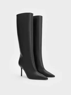 Pointed Stiletto Knee-High Boots