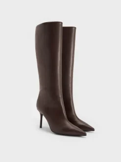 Pointed Stiletto Knee-High Boots