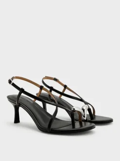 Raina Toe-Ring Heeled Sandals