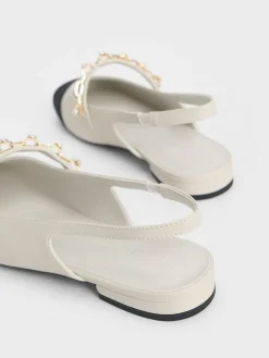 Rio Beaded Chain-Link Slingback Flats