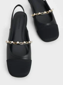 Rio Beaded Chain-Link Slingback Flats