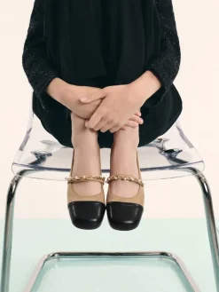 Rio Beaded Chain-Link Slingback Flats