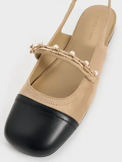 Rio Beaded Chain-Link Slingback Flats