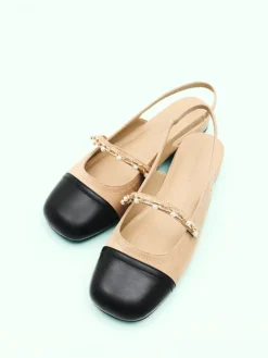 Rio Beaded Chain-Link Slingback Flats
