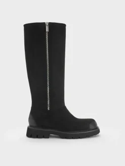Rosamond Faux Suede Knee-High Boots
