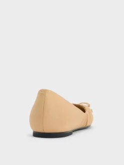 Ruched Bow Ballet Flats