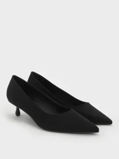 Ruthie Faux Suede Kitten Heels