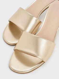 Ruthie Metallic Heeled Mules
