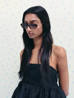 Sable Knot Rectangular Sunglasses