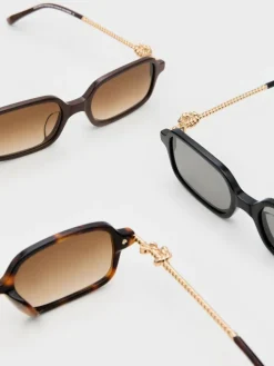 Sable Knot Rectangular Sunglasses