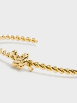 Sable Rope-Knot Cuff Bangle