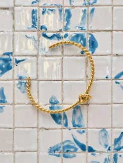 Sable Rope-Knot Cuff Bangle