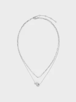 Sable Rope-Knot Double-Chain Necklace