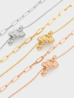 Sable Rope-Knot Double-Chain Necklace
