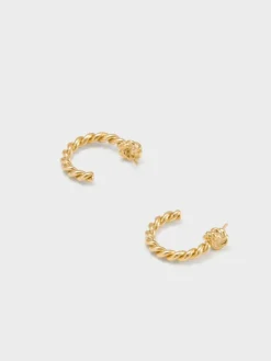 Sable Rope-Knot Hoop Earrings