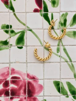 Sable Rope-Knot Hoop Earrings