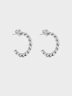 Sable Rope-Knot Hoop Earrings