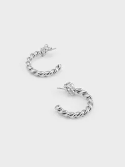 Sable Rope-Knot Hoop Earrings