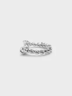 Sable Rope-Knot Two-Ring Set