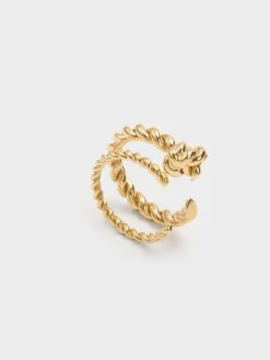 Sable Rope-Knot Two-Ring Set