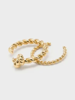 Sable Rope-Knot Two-Ring Set