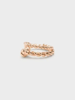 Sable Rope-Knot Two-Ring Set