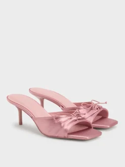 Sadira Satin Heeled Mules