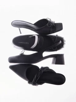 Sadira Satin Heeled Mules