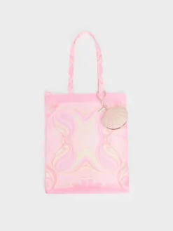 Seashell Swirl-Print Tote Charm