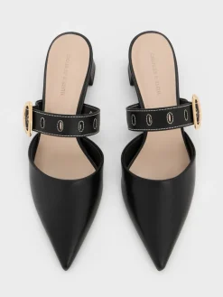 Sepphe Buckle-Strap Heeled Mules