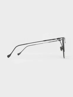 Shea Metallic-Rim Square Sunglasses