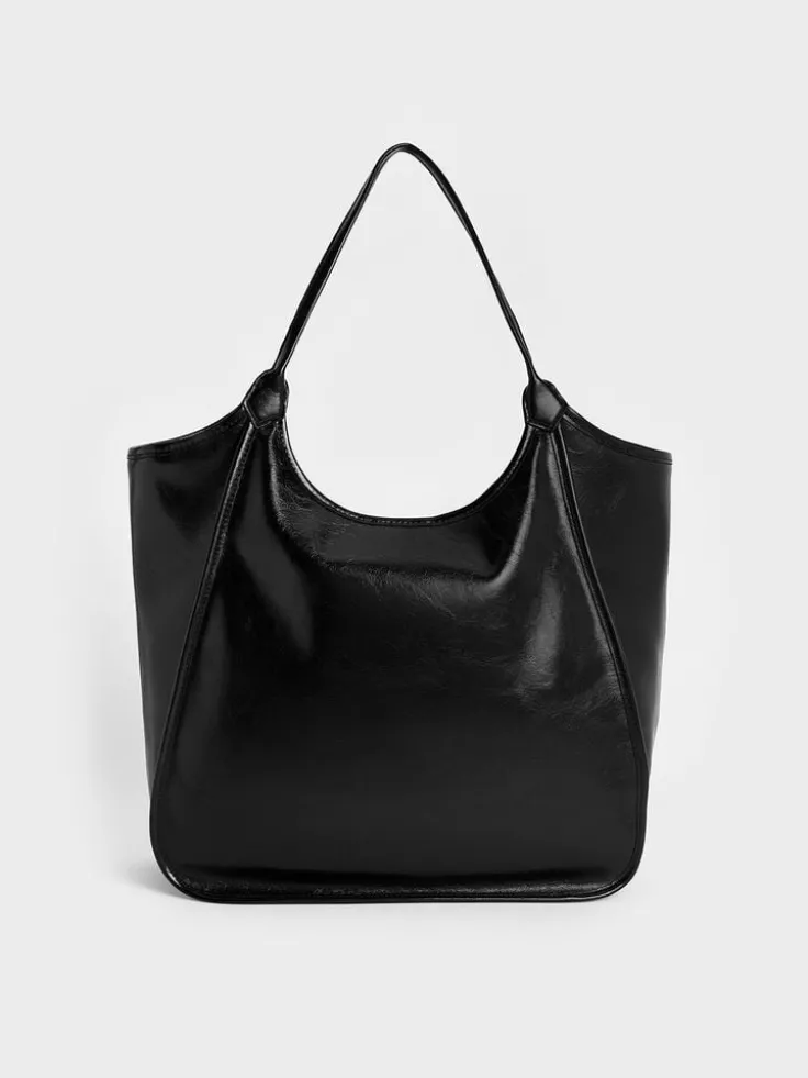 Sianna Crinkle-Effect Slouchy Tote Bag
