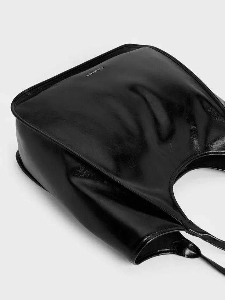 Sianna Crinkle-Effect Slouchy Tote Bag