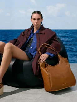 Sianna Crinkle-Effect Slouchy Tote Bag