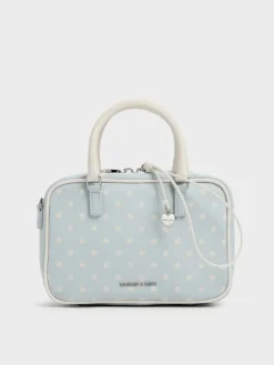 Sianna Polka-Dot Bowling Bag