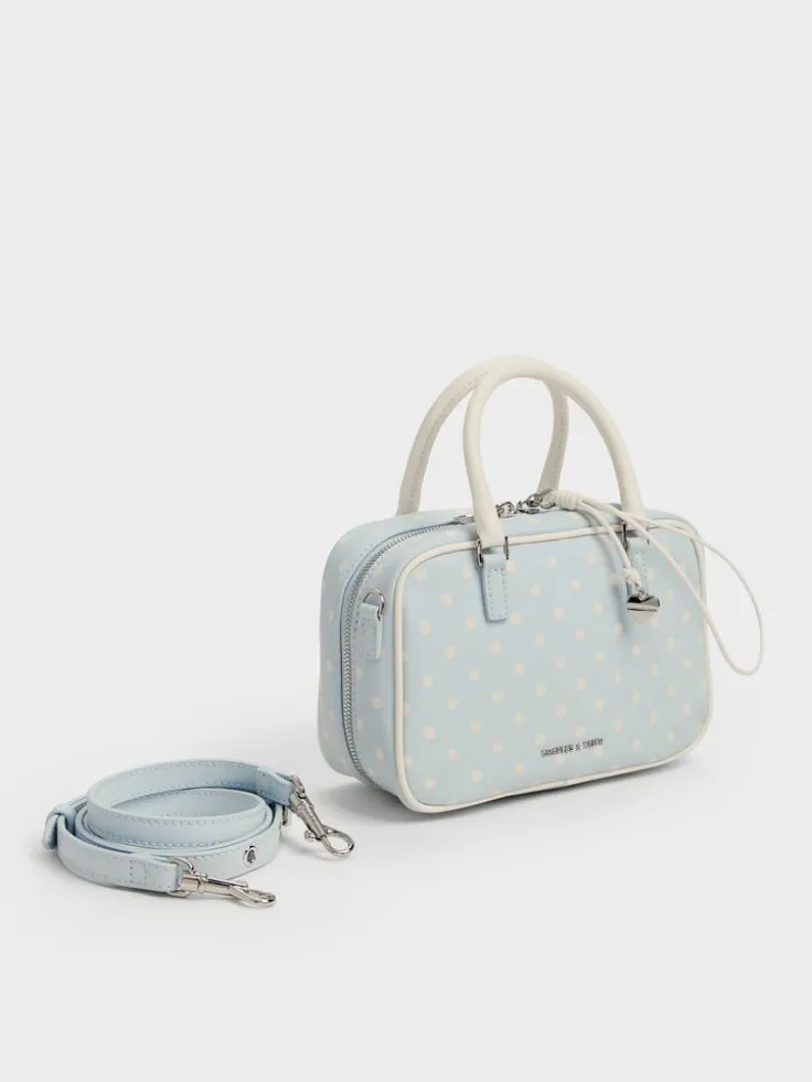 Sianna Polka-Dot Bowling Bag