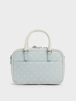 Sianna Polka-Dot Bowling Bag