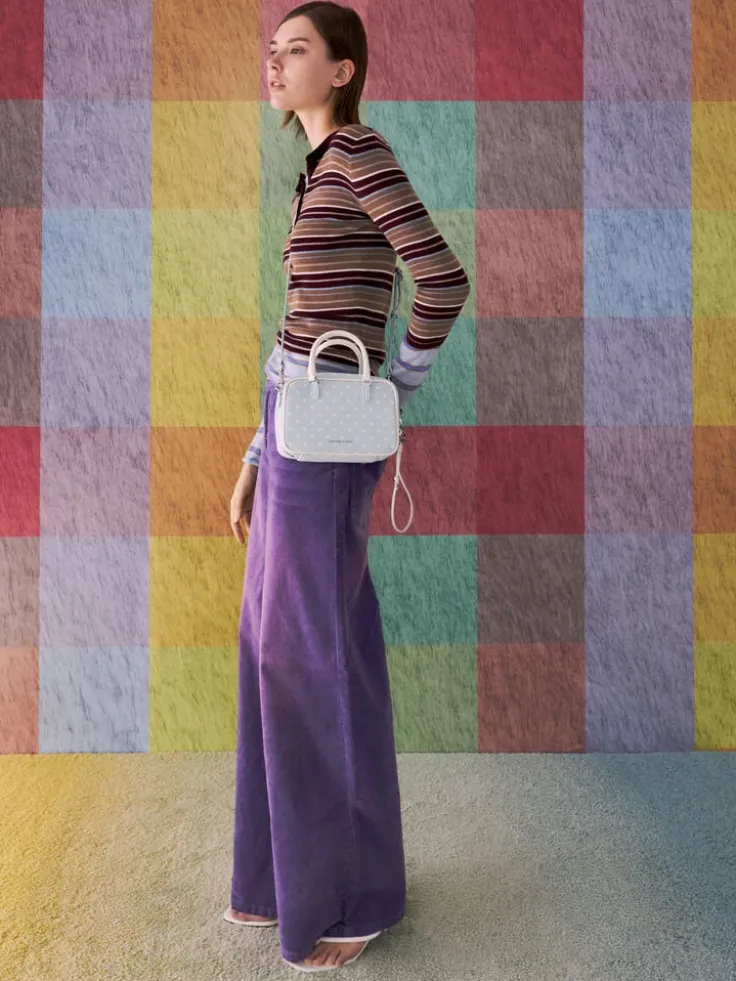 Sianna Polka-Dot Bowling Bag